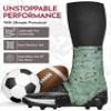Exxact Sports Spats Football Cleat Covers - Keep Your Laces Tied and Cleats Clean, Football Spats for Cleats, Perfect for Baseball, Soccer, Lacrosse, Hockey (Green Camo, Large) view 3