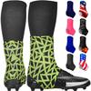Exxact Sports Spats Football Cleat Covers - Keep Your Laces Tied and Cleats Clean, Football Spats for Cleats, Perfect for Baseball, Soccer, Lacrosse, Hockey (Neon Green, X-Large) view 1