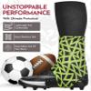 Exxact Sports Spats Football Cleat Covers - Keep Your Laces Tied and Cleats Clean, Football Spats for Cleats, Perfect for Baseball, Soccer, Lacrosse, Hockey (Neon Green, X-Large) view 3