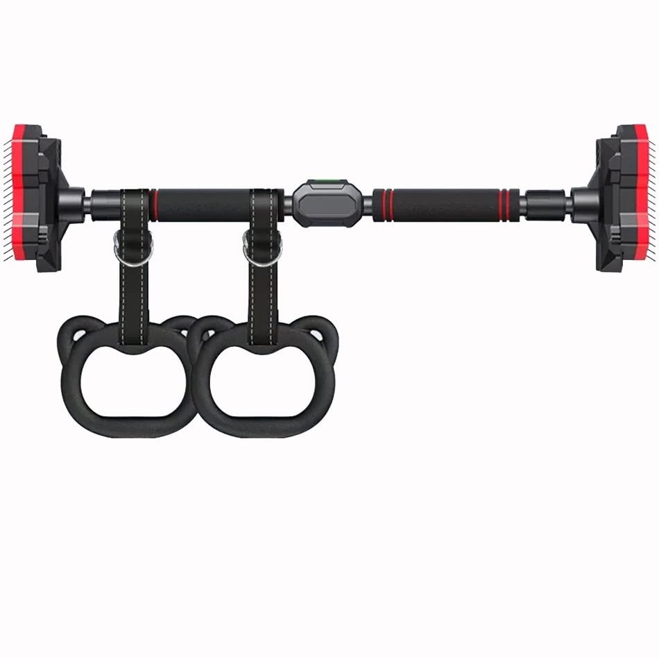BCPPO Chin Up Bar Wall Mounted Pull Up Bar with Lifting Ring, Adult Kids Exercise Fitness Horizontal Bar, Safe Stable, 67-160CM Adjustable, Load 250KG (Size : 120-160CM)