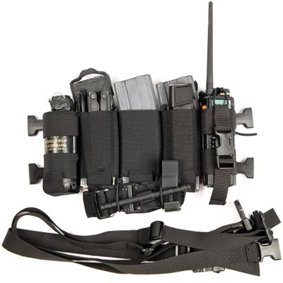 DR Chest Rig, Made in USA, Black, Low-Profile, Tactical Vest