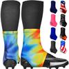 Exxact Sports Spats Football Cleat Covers - Keep Your Laces Tied and Cleats Clean, Football Spats for Cleats, Perfect for Baseball, Soccer, Lacrosse, Hockey (Rainbow, Large) view 1