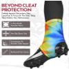 Exxact Sports Spats Football Cleat Covers - Keep Your Laces Tied and Cleats Clean, Football Spats for Cleats, Perfect for Baseball, Soccer, Lacrosse, Hockey (Rainbow, Large) view 2