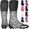 Exxact Sports Spats Football Cleat Covers - Keep Your Laces Tied and Cleats Clean, Football Spats for Cleats, Perfect for Baseball, Soccer, Lacrosse, Hockey (Grey CAMO, X-Large) view 1