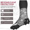 Exxact Sports Spats Football Cleat Covers - Keep Your Laces Tied and Cleats Clean, Football Spats for Cleats, Perfect for Baseball, Soccer, Lacrosse, Hockey (Grey CAMO, X-Large) view 2