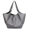 AKONG oversized womens handbag pu soft leather shoulder tote extra big travel Hobo large capacity Satchel (gray) view 1