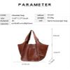 AKONG oversized womens handbag pu soft leather shoulder tote extra big travel Hobo large capacity Satchel (gray) view 4