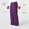 WonderWink Men's Cargo Pant, Eggplant, 3X-Large Tall view 1