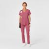 WonderWink Renew Women's High Waist Slim Cargo Scrub Pant, Rosebud, 1X view 4