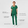 WonderWink Renew Women's High Waist Slim Cargo Scrub Pant, Hunter, XL Tall view 2