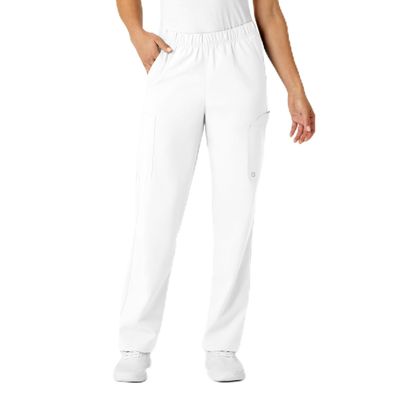 WonderWink Unisex Adult Medical-Scrubs-Pants Medical Scrubs Pants, White, X-Small Tall US