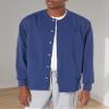 Wonderwink WonderWink PRO Men's Snap Front Warm-up Jacket, Navy, XL view 3