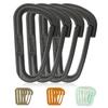Breakwater Supply Hingeless Carabiner Hooks 4 Pack, Small 2-inch Gear Attachment Clips for Backpack, Keys, Keychain, Water Bottle, MOLLE + Ultralight, Tactical, D-Ring, Non-Corrosive, D-Shape (Black) view 1