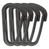 Breakwater Supply Hingeless Carabiner Hooks 4 Pack, Small 2-inch Gear Attachment Clips for Backpack, Keys, Keychain, Water Bottle, MOLLE + Ultralight, Tactical, D-Ring, Non-Corrosive, D-Shape (Black) view 2