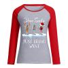 Dear Santa Just Bring Wine Shirts Womens Christmas Graphic T-Shirt O-Neck Sweatshirt Patchwork Blouse 2025 Xmas Tops view 3