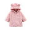 Kids Coat Winter Jacket Girls Boys Hooded Soild Cartoon Ears Toddler Outwear Windproof Warm Girls Vest (Pink, 3-4 Years) view 1