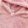 Kids Coat Winter Jacket Girls Boys Hooded Soild Cartoon Ears Toddler Outwear Windproof Warm Girls Vest (Pink, 3-4 Years) view 2