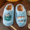 Slippers for Men Moccasins Leather Men Winter Home Cotton Slides Christmas Antlers Print Thermal (6-Light Blue, 7.5) view 3