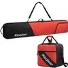 Kioqiear Padded Snowboard and Boot Bag Combo,Perfect for Snowboard Up to 165 cm and Boots Up to Size 13,Includes 1 Padded Snowboard Bag & 1 Padded Boot Bag.(RED) view 1