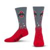 For Bare Feet NCAA OHIO STATE BUCKEYES Spray Zone Crew Sock Team Color Large view 1