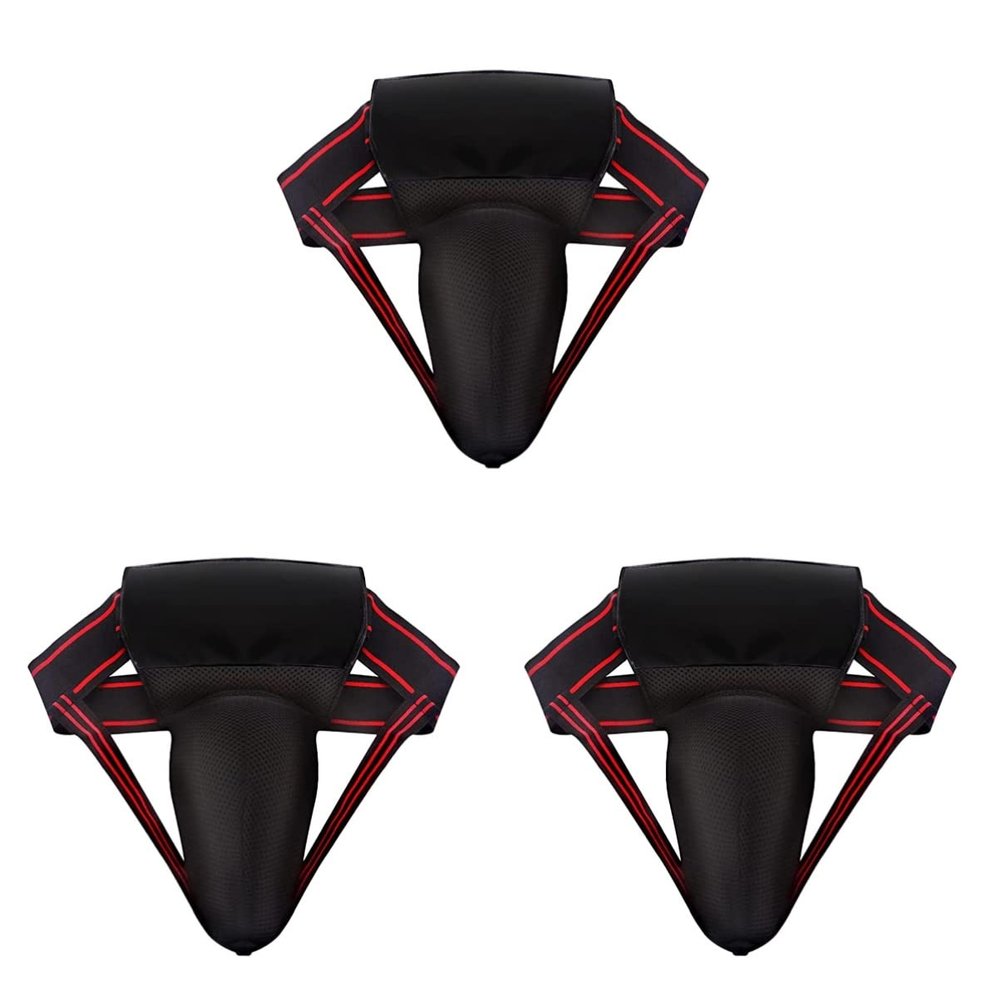 INOOMP 3pcs Integrated Groin Guard Boxing Accessory Portable Crotch Protector Comfortable for Women and Men