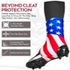Exxact Sports Spats Football Cleat Covers - Keep Your Laces Tied and Cleats Clean, Football Spats for Cleats, Perfect for Baseball, Soccer, Lacrosse, Hockey (USA Flag, X-Large) view 2