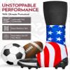 Exxact Sports Spats Football Cleat Covers - Keep Your Laces Tied and Cleats Clean, Football Spats for Cleats, Perfect for Baseball, Soccer, Lacrosse, Hockey (USA Flag, X-Large) view 3