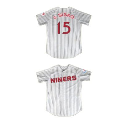 Captain Benjamin Sisko 15 Space Niners White Pinstriped Baseball Jersey