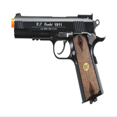 WG 500 FPS Steel 1911 Gas CO2 Non-Blowback M15 Airsoft Hand Gun Pistol w/Accessory Rail 6mm BB