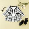 2Pcs Toddler Baby Girls Kid Long Sleeve Plaid Cardigan Coat Outwear +Plaid Dress Skirt Princess Party (White, 2-3 Years) view 2