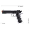 WINGUN Sport 601 1911 Spring Airsoft Pistol (Color: Silver/Black) view 4