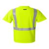 APPAREL GLOBE Reflective Microfiber T-Shirt, Lime, XX-Large view 3