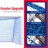 XXXYYY Soccer Goal Net Replacement 24x8FT, Professional On-Court Quality [8.4 LBS, 4mm Nylon], Upgraded Weather Resistance, Better Break Strength, Higher Abrasion Resistance- Blue (Net Only) view 4