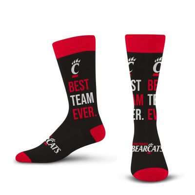 For Bare Feet NCAA CINCINNATI BEARCATS Best Team Ever Crew Sock Team Color OSFM