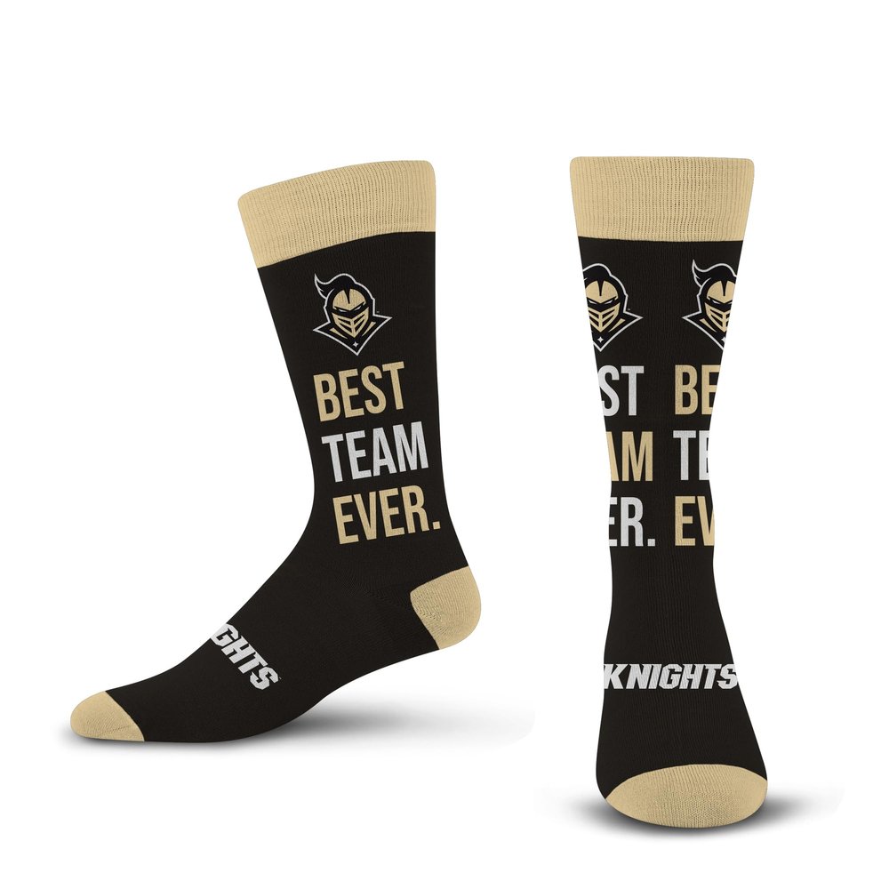 For Bare Feet NCAA CENTRAL FLORIDA KNIGHTS Best Team Ever Crew Sock Team Color OSFM