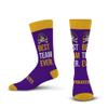 For Bare Feet NCAA EAST CAROLINA PIRATES Best Team Ever Crew Sock Team Color OSFM view 1