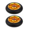 TRENDYBOY 2pcs/Set Aluminum Alloy 100mm Stunt Scooter Wheels with Bearing Kick Scooters Scooter Parts Wheels Replacements Accessories (Color : Gold) view 1