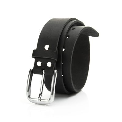 1.5 inch Men's Cowhide Genuine Leather Belt 38mm Classic (Black, 34 inch (Waist 34))