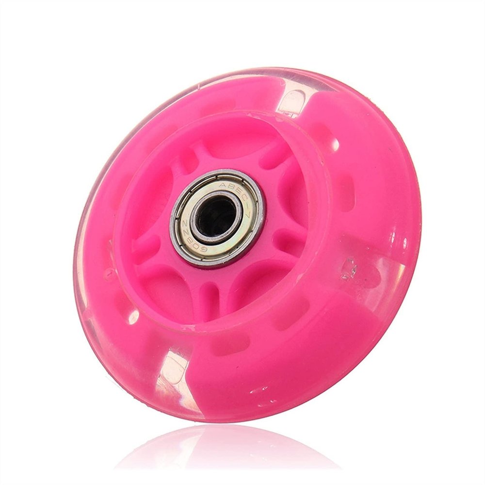 TRENDYBOY 80mm Flash Light Up Wheel for Mini Micro Scooter Multi-Color Car Toys Gifts (Color : Pink)