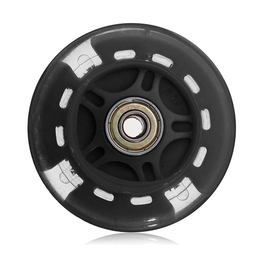 TRENDYBOY 80mm Flash Light Up Wheel for Mini Micro Scooter Multi-Color Car Toys Gifts (Color : Black)