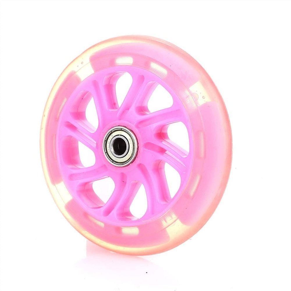 TRENDYBOY Skateboard Wheel Scooter Wheel Single Warping Slide Shopping Cart Longboard 2 Color 120mm Casters (Color : Rose red)