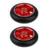 TRENDYBOY 2pcs Replacement 100mm Push/Kick/Stunt Scooter Wheels with Bearings & Bushings Professional Stunt Scooter Wheels Replacements (Color : Red) view 1