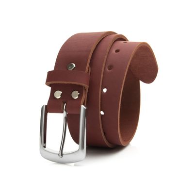 1.5 inch Men's Cowhide Genuine Leather Belt 38mm Classic (Cognac, 40 inch (Waist 40))