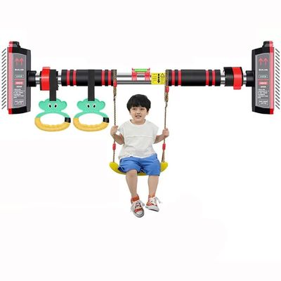 BCPPO Chin Up Bar Portable Pull Up Bar, Adult Kids Fitness Horizontal Bar with Gymnastics Rings and Hammocks, Multifunctional Sports Equipment (Size : 96-126CM)