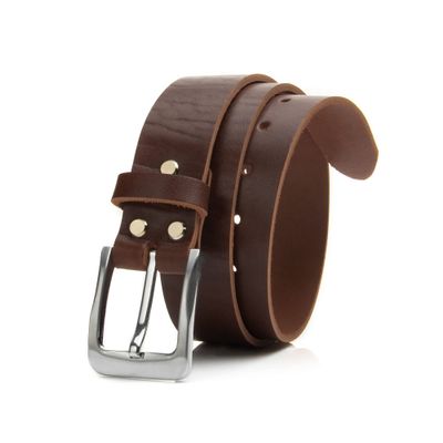 1.5 inch Men's Cowhide Genuine Leather Belt 38mm Classic (Dark Cognac, 34 inch (Waist 34))