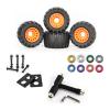 TRENDYBOY Skateboard Wheels Set 76 * 54mm Off Road Tires Longboard Scooter Rubber Wheel Bearings Skate Board Parts (Pcs : 2Pcs) view 2
