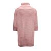 Womens Turtleneck Long Batwing Sleeve Casual Pullover Sweater Knit Tops Women Petite Sweaters Pink view 2