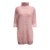 Womens Turtleneck Long Batwing Sleeve Casual Pullover Sweater Knit Tops Women Petite Sweaters Pink view 3