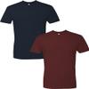 Next Level Apparel Mens Premium Fitted Short-Sleeve Crew Midnight-Maroon(2Pack) Large view 1