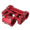 Adjustable Handlebar Raiser Double Stem 4mm Extension Conversion Lightweight for BMX Mountain Bike Folding Spare Part, Red view 1